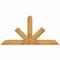 Ekena Millwork Saratoga Rough Sawn Timber Gable Bracket, Western Red Cedar, 72"W x 36"H x 6"D x 6"F, 12/12 Pitch GBW072X36X0606SAR00RWR - alternate 1